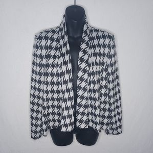 Valerie Stevens Herringbone Jacket. PETITE PL. NWOT. Black and White